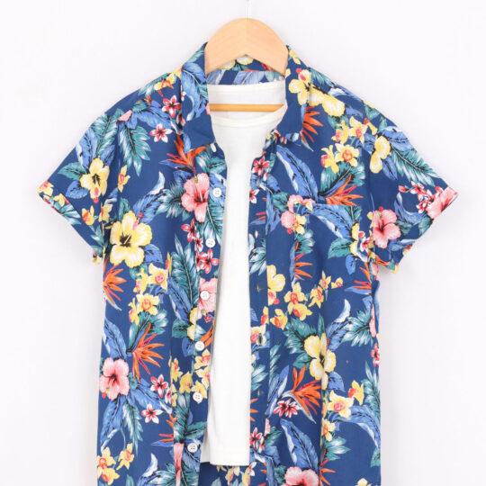 Rayon Staple Navy Blue Shirt