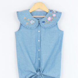 Chambray Pale Blue Top