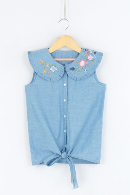 Chambray Pale Blue Top