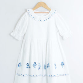 Cotton Slub White Dress