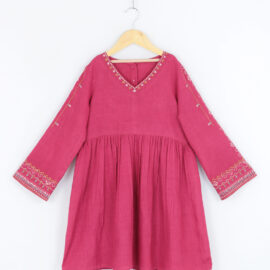 Maroon Rayon Flex Dress