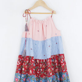 Multi Cotton Cambric and Yarn Dyed Dress