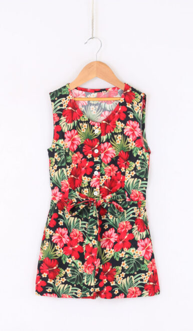 Rayon Staple Short Jumpsuit