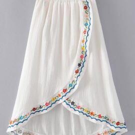 Cotton Woven Print Skirt