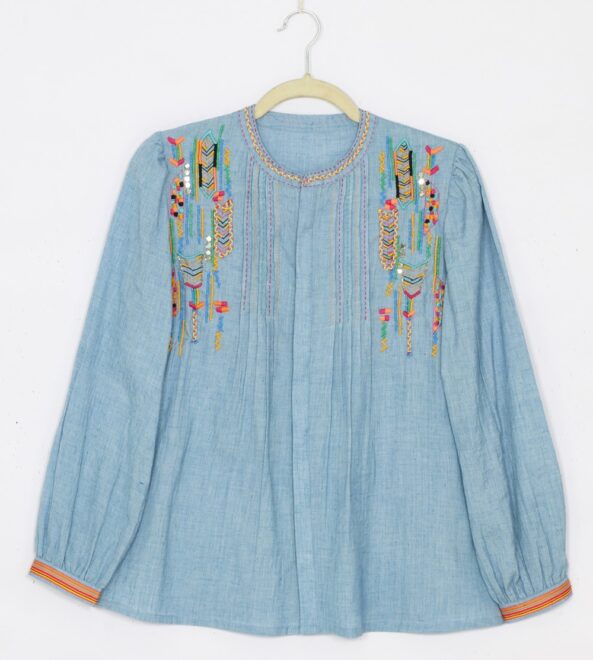 Cotton Chambray Top