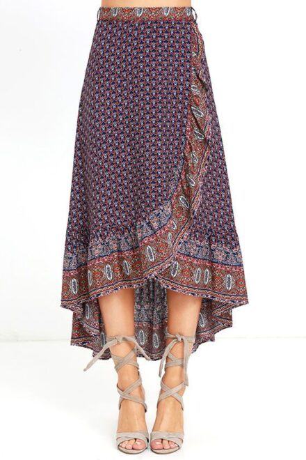 Rayon Woven Printed Skirt