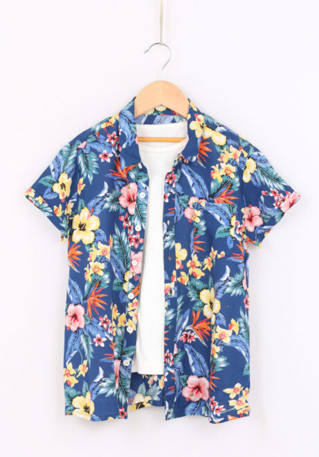 Rayon Staple Navy Blue Shirt